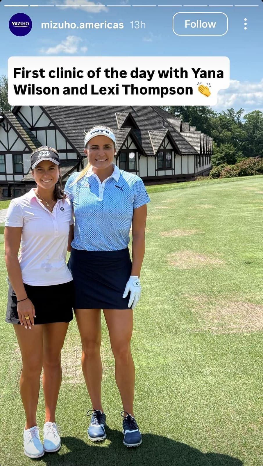 Lexi Thompson with Yana Wilson ( via Mizuho America's Instagram story)